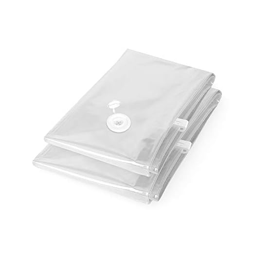 Compactor Set de 2 Bolsas de almacenamiento al vacío , ahorran espacio, extraplano, Gama Aspispace, Transparente, Tamaño M 55 x 90 cm y Tamaño L 80 x 100 cm, RAN4432