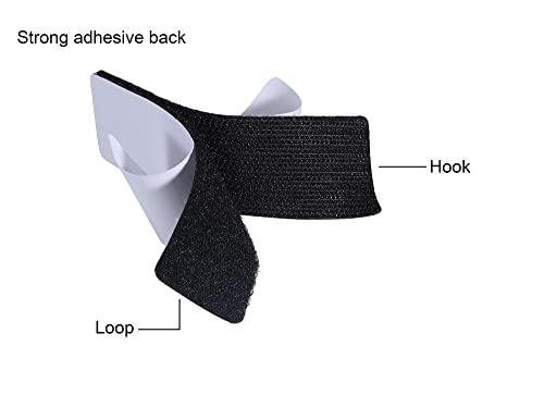 Juminiz JUM01 20 Sets 1X4 Inch Hook And Loop Fastener Strips With Adhesive Heavy Duty Double Sided Sticky Picture Hanging Wall Mounting Tape thumb #4
