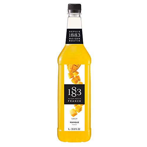 Image of 1883 Mango Syrup for Drinks, Made in France, 1 Liter Plastic Bottle