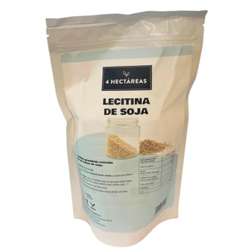 Lecitina de soja orgánica, 500 g, paquete de 3 unidades.