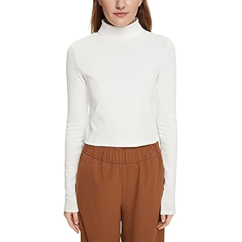 edc by ESPRIT Cropped Longsleeve mit Rollkragen Cover