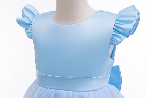 Weileenice Flower Girls Tulle Dress Kids Bridesmaid Wedding Party Birthday Communion Princess Tutu Dresses4