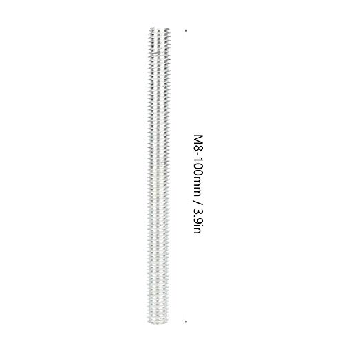 M8 Threaded Rod Bar,10pcs Aluminum Alloy M8*100mm M8 Male Threaded Rod Bar Stud for Woodworking 30/45 Sliding Slot - Image 2