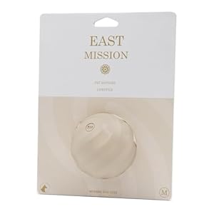 Single, Aesthetic Fetch & Play Dog Ball Toy with Beef Flavor and Squeaker, Natural Rubber/Latex, Medium Sized (2.5”) Neutral Colors (Beige)