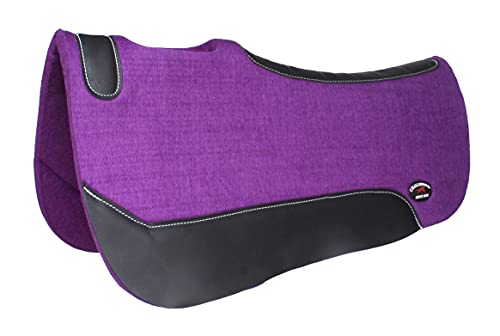 Challenger Horse Western Wool Felt Contoured Close Contact Barrel Saddle Pad Purple 39121Pr1 #TOP5