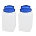 Aexit 2pcs 75mmx75mmx150mm gauge 250ml HDPE Plastic Rectangle Small Mouth Bottle White