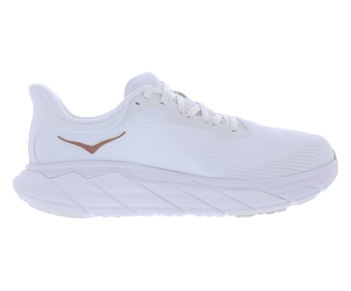 HOKA Arahi 7 Wide Womens Shoes Size 7.5, Color: Blanc De Blanc/Rose Gold3