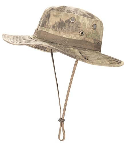 Image of Sun Hats for Men Women Boonie Hat UPF 50+ Bucket Hat Wide Brim UV Protection Fishing Hiking Safari Outdoor Hats