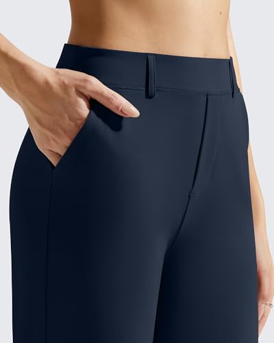 Image of G4Free EverGoing Women's Wide Leg Dress Pants Pull On Stretchy High Waisted Casual Trousers with Pockets