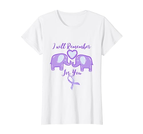 Alzheimer awareness Purple Elephant Dementia Alzheimer T-Shirt
