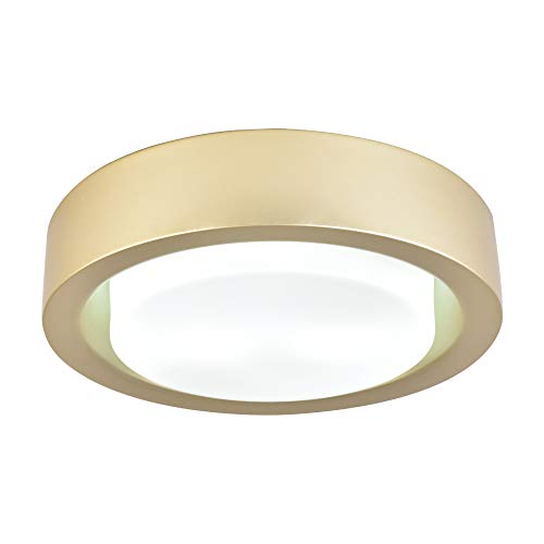 Cotulin 12 Inch Gold Flush Mount Ceiling Light,Modern Metal Ceiling Lighting Fixture With Whire Glass Shade For Bedroom Hallway Entry Living Room Stairwell Kitchen #TOP9