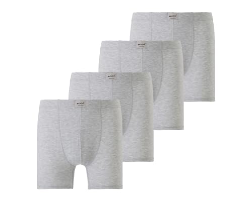 Mody Men's Boxer Briefs Underwear 4-Pack, Men's Cotton Boxer Brief, Soft Boxers for Men, Breathable Boxer Briefs