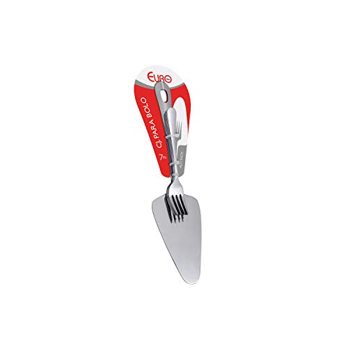 Conjunto Espátula E Garfo Para Bolo 7 peças. Euro Inox, In7923, Euro Home