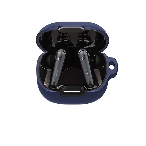 FTRONGRT Funda de Silicona para Auriculares Bluetooth para Anker Soundcore Liberty 4 NC, Durable y a Prueba de Golpes, Fundas para Anker Soundcore Liberty 4 NC Auricular Bluetooth.Azul Marino