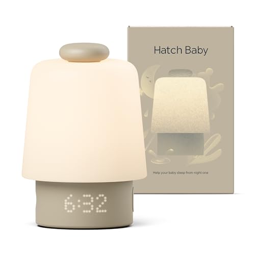 Image of Hatch Baby Sound Machine, Night Light (Greige) | Sleep Support | Registry Essential, Routine Builder, Time-to-Rise Alarm Clock, White Noise, Nursery Stories, Toddler Kids (Wi-Fi)