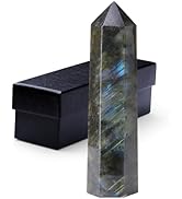 ZHIYUXI 4" Labradorite Crystals and Healing Stones Gemstones 1 Pc Large Hexagonal Pointed Crystal...