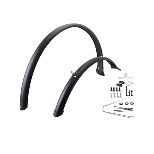 Vaveren 2X Road Bike Fenders Mountain Bike Mud Guards Replaces Full Cover Front Rear Mudguards Wheel Fenders for 700C Dust Rain Water, Without 2 Rings