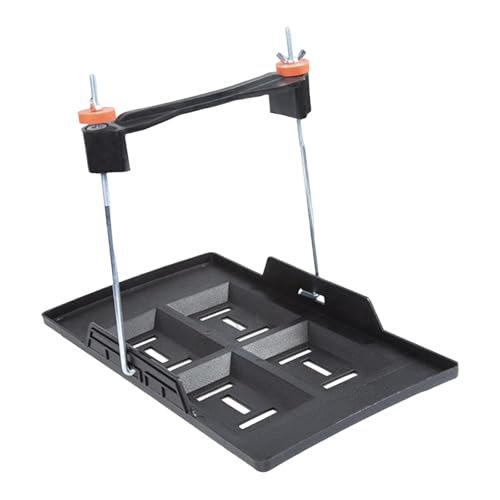 Folpus Bandeja de Almacenamiento de batería automotriz Ajustable Accesorio antivibración Estabilizador de batería Multifuncional de Montaje Simple Resistente, 19.5 X 34.5 X 25 Cm