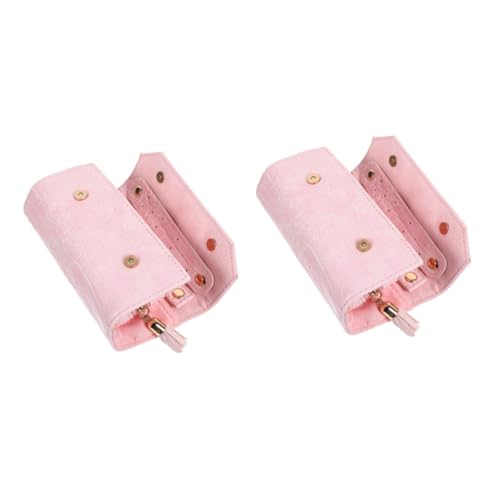Zerodeko 2piezas Organizador De Joyas De Enrollable Estuche Para Collar Pendientes y Pulseras Almacenamiento Práctico y Para y