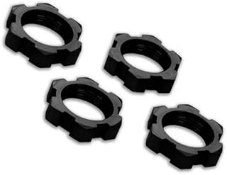 Traxxas TRA7758A Wheel Nuts, splined, 17mm, Serrated (Black-Anodized) (4)