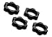 Traxxas TRA7758A Wheel Nuts, splined, 17mm, Serrated (Black-Anodized) (4)