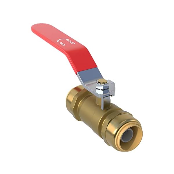 IURRDOP 1/2 Inch Brass Ball Vavle, Push to Connect Water Plumbing Shut