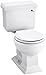 Kohler K-3986-RA-0 Memoirs Comfort Height Two-Piece Round Front Toilet with Right-Hand Trip Lever and Classic Design, White