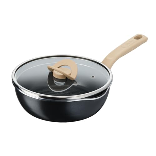 Frigideira Wok Tefal One Pick Pot Pan 22cm, Preto, com Base de Indução, Revestimento Antiaderente Titanium e Thermo-Sinal®