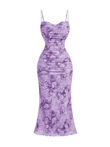 Image of GORGLITTER Women's Floral Spring Summer Wedding Guest Dress Bridal Shower Cocktail Tea Party Beach Midi Sun Dress 2026