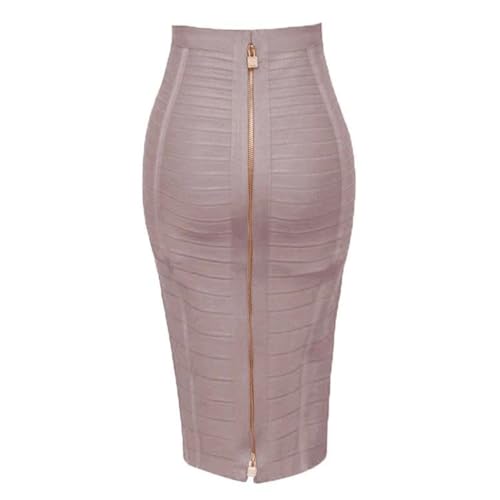 Women Knit Bandage Mini Skirt Summer Fashion High Waist Bodycon Elastic Ribbed Pencil Skirt4