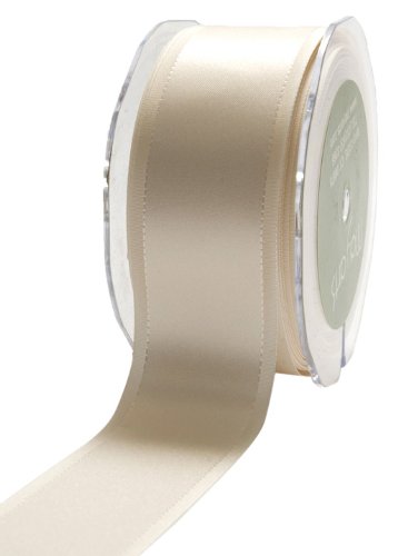 May Arts 1-1/2-Inch Wide Ribbon, Ivory Satin