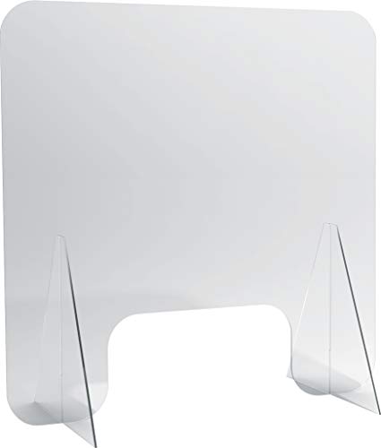 Plaques de protection hygiénique transparentes Helit H6816002 anti-projections pour comptoirs