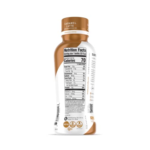 Kitu Super Coffee, Iced Keto Coffee (0G Added Sugar, 10G Protein, 70 Calories) [Caramel] 12 Fl Oz, 12 Pack | Iced Coffee, Protein Coffee, Coffee Drinks, Smart Coffee - Soyfree Glutenfree #TOP2