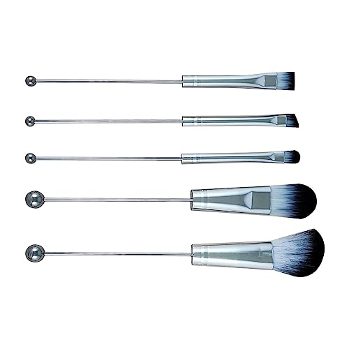 Pinceaux de maquillage perles synthétiques shamjina (lot de 5) pour l'application du fond de teint