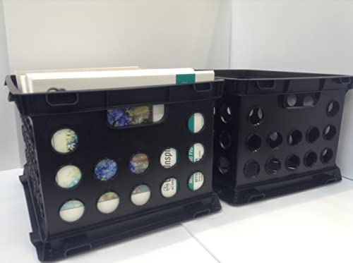 Leitz easyboxx 6140000 Archive Magazine File, 80 mm Spine Width, Archive Boxes for Storing and Storage of A4 and US Documents, Magazine Rack Cardboard, Pack of 25, White/Black, 6140000