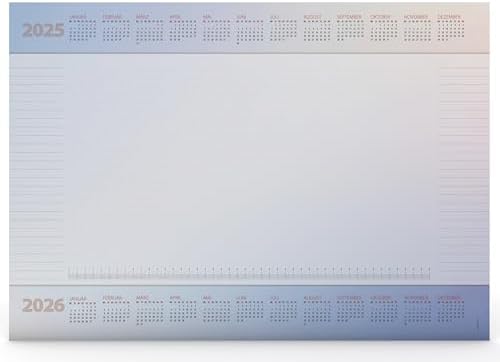 Schreibtischunterlage A2 – 50 Blatt Papier, Kalender 2024/25/26, Grün, Unbedruckt