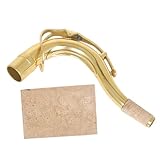 Toyvian テナーサックス用 真鍮製 ベンドネック サックスネック交換パーツ 角可能な 演奏向け