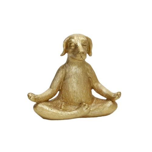Estatua Decorativa Perro Yoga Meditación 10 cm