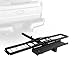 Motorcycle Rack Motorcycle Scooter Carrier Hauler Hitch Mount Rack with Loading Ramp Fit 2