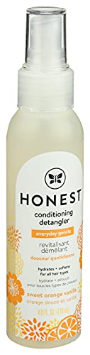 The Honest Company Conditioning Hair Detangler | Leave-in Conditioner + Fortifying Spray | Tear-free, Cruelty-Free, Hypoallergenic | Citrus Vanilla Refresh, 4 fl oz