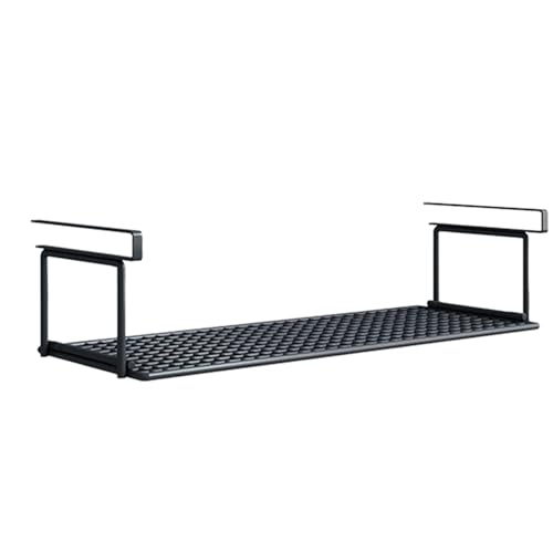 Zapatero Extensible Multiusos Retráctil de Metal con Cesta Colgante que Ahorra Espacio (Negro 52cm)