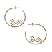 Barbie Script Logo Hoop Earrings (Rose Gold)