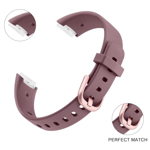Oumida Pack 3 Straps Compatible with Fitbit Luxe Strap for Women Men,Soft Silicone Adjustable Sport Replacement Wrist Bands for Fitbit Luxe (Small - Image 3