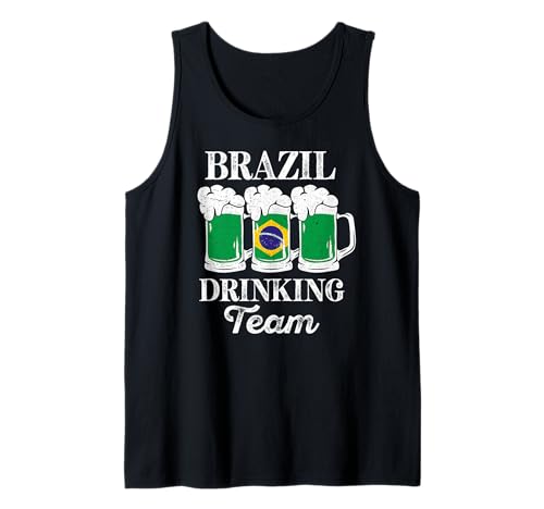 Brazil Drinking Team Funny Brazilian Party Beer Festival Camiseta sin Mangas