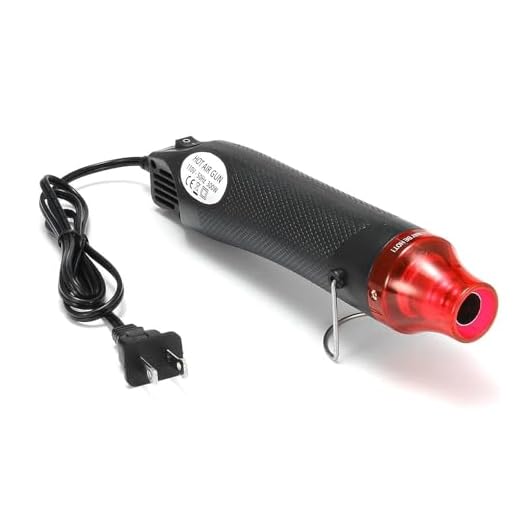 Mini Heat Gun for Epoxy Resin 300W Portable Handheld Black Heat Gun for Crafts Embossing, Shrink Wrapping, Drying Paint, Clay, Rubber Stamp Heat Tools, Dryer Craft Heat Tool for Cup Turner