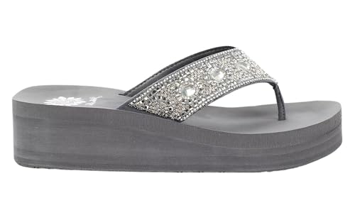 Yellow Box Women's Bertila Wedge Sandal, Round Toe, 2.5 Inch Heel, 1 Inch Platform, Comfortable Flip-Flop2