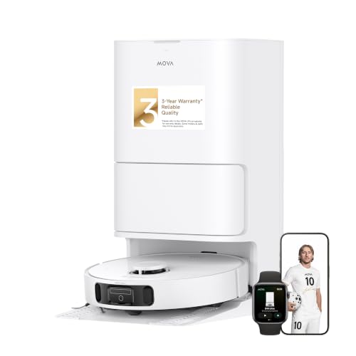 Image of MOVA E40 Ultra Auto-Empty Robot Vacuum and Mop with 19,000Pa Suction Power, MaxiReach Mop Tech, Anti-Tangle Side Brush, All-in-one Station, Up to 75 Days Hands-Off Cleaning.