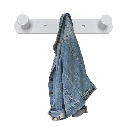 Molyorch 2 pièces Crochet Adhesif Mural Blanc, Patere Mural 3 Crochets, Patere Blanche, Porte Manteau Mural Design, pour Serviettes de Bain, les Vêtements de Chambre, Serviettes de Cuisine – vue 7