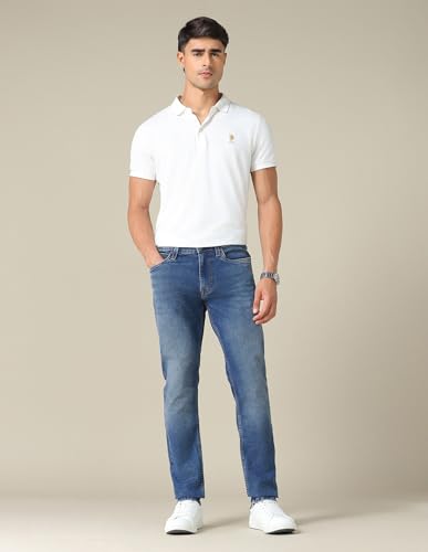 Image of U.S. Polo ASSN. Denim Co. Brandon Fit Jeans for Men, Full Length Mens Denim for Office & Regular Wear
