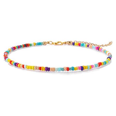 Starain Small Bead Anklets for Women Beach Foot Ankle Bracelet Cute Colorful Boho Beaded Anklets 8 inches Cover